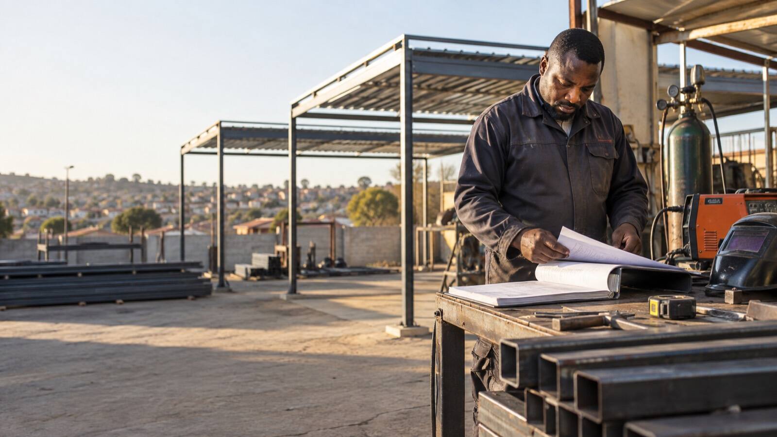 A South African business owner at work.