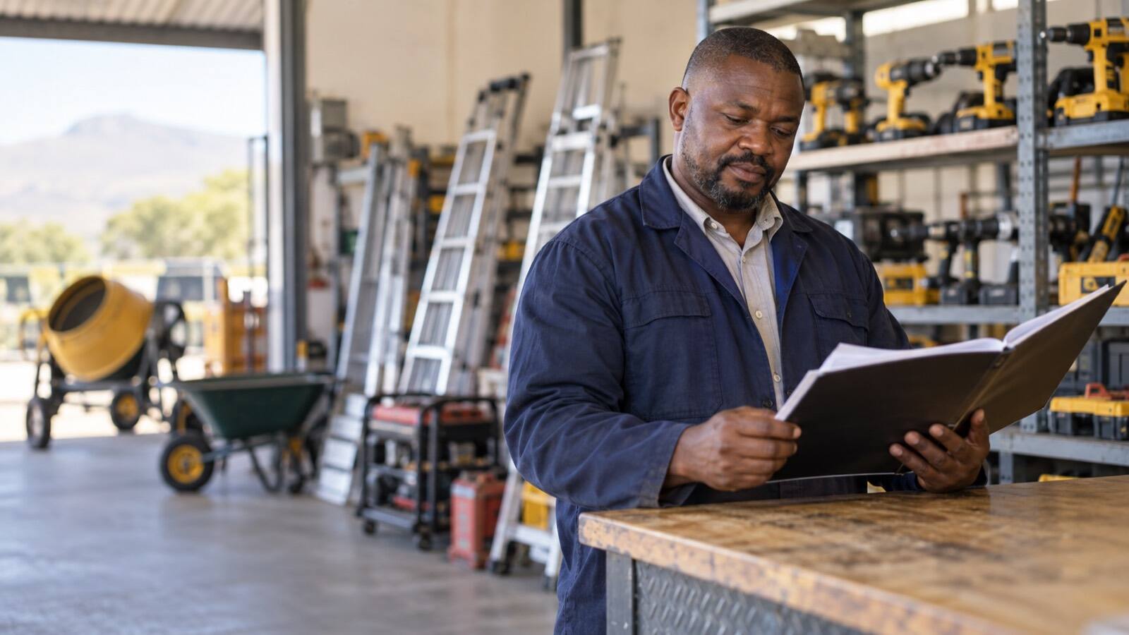 A South African business owner at work.