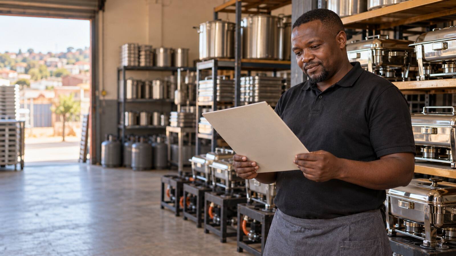 A South African business owner at work.