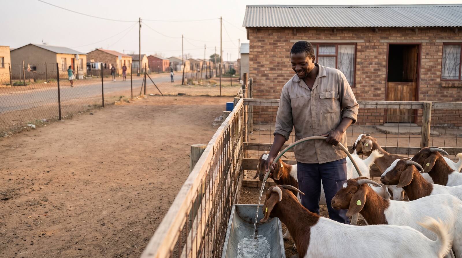 A South African business owner at work.