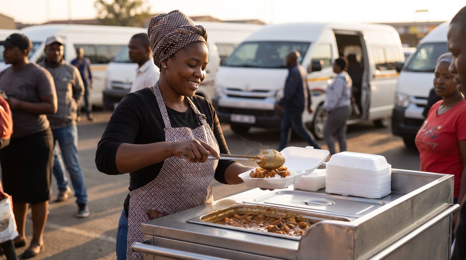 A South African business owner at work.