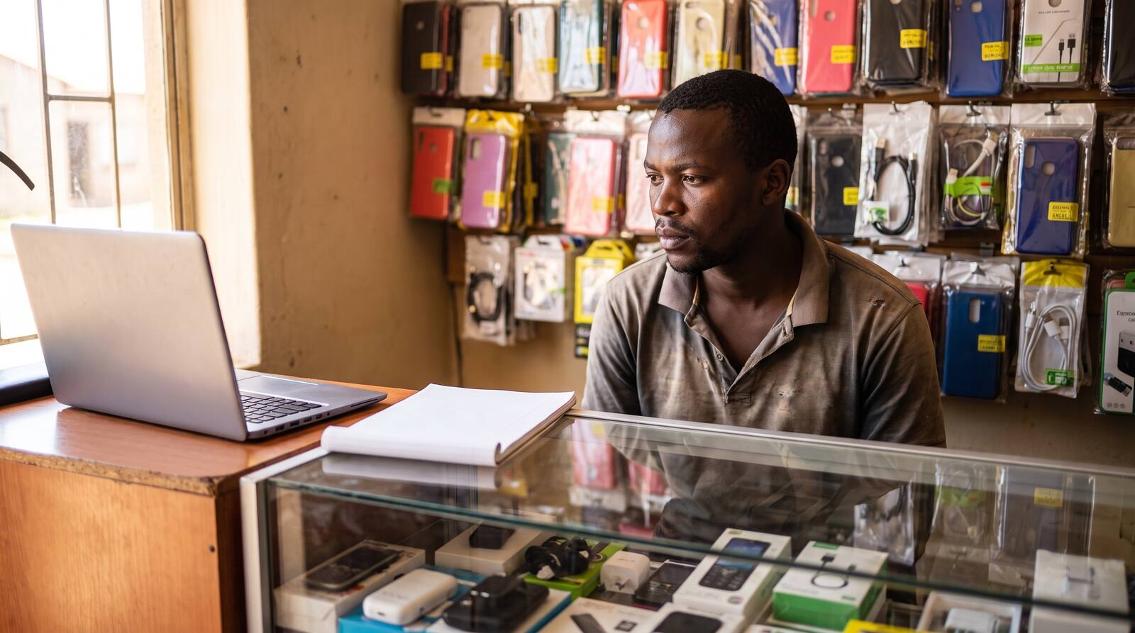 A South African business owner at work.