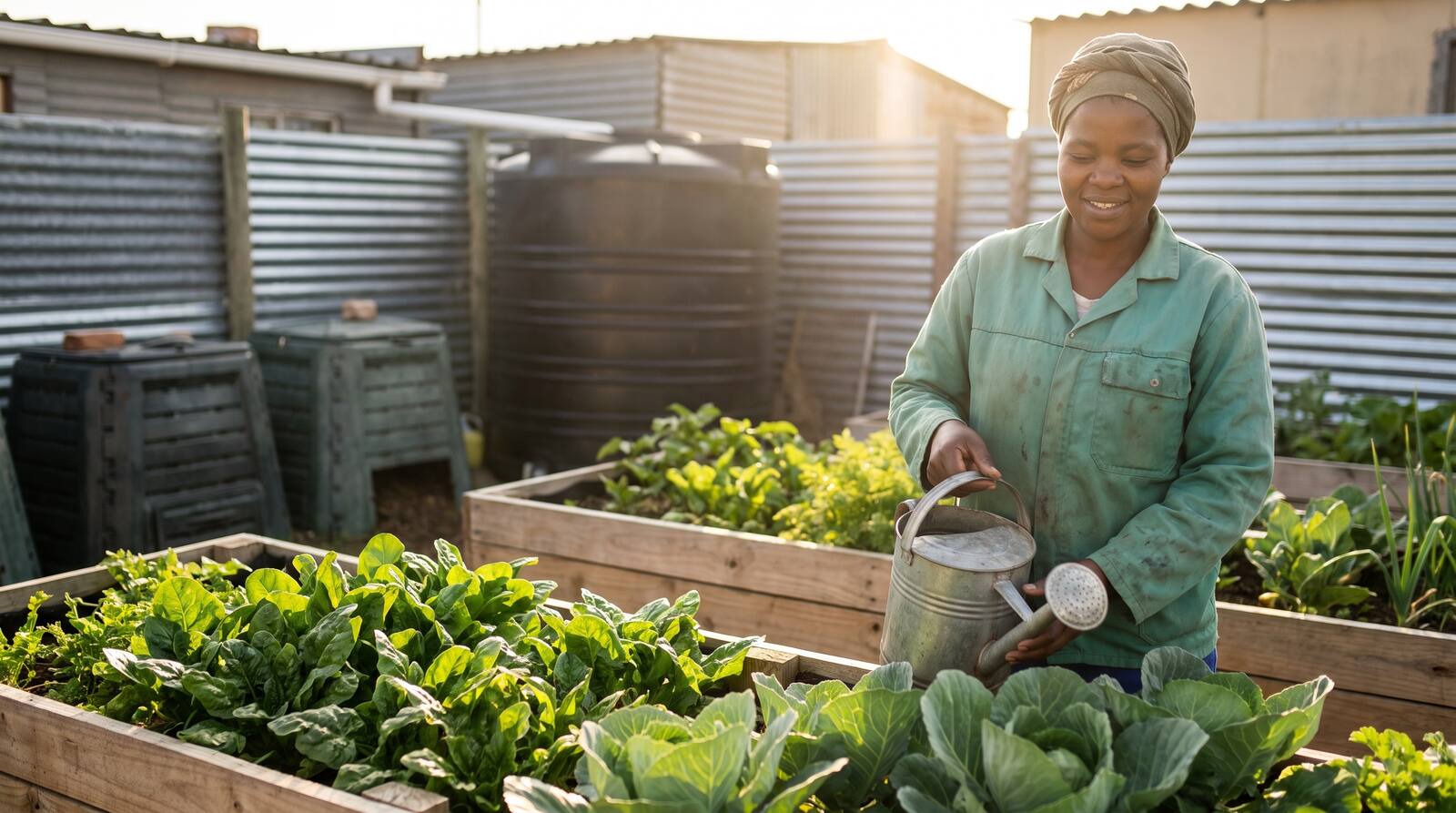 A South African business owner at work.