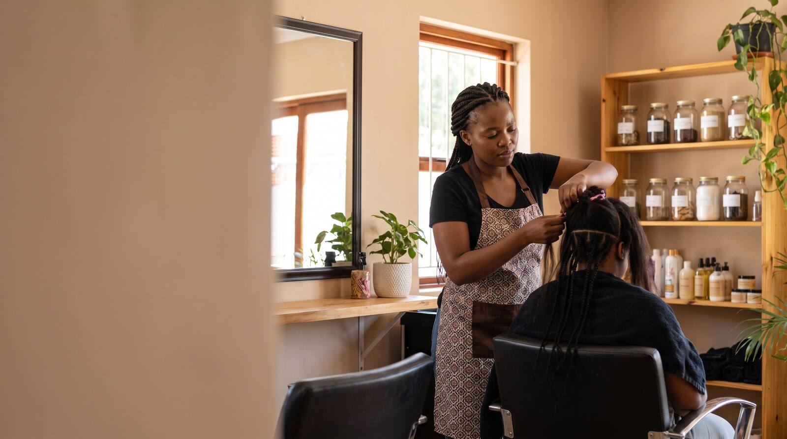 A South African business owner at work.