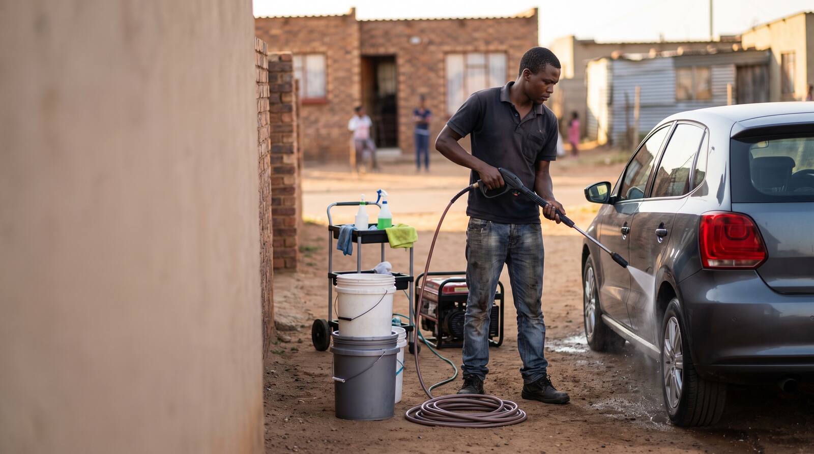 A South African business owner at work.