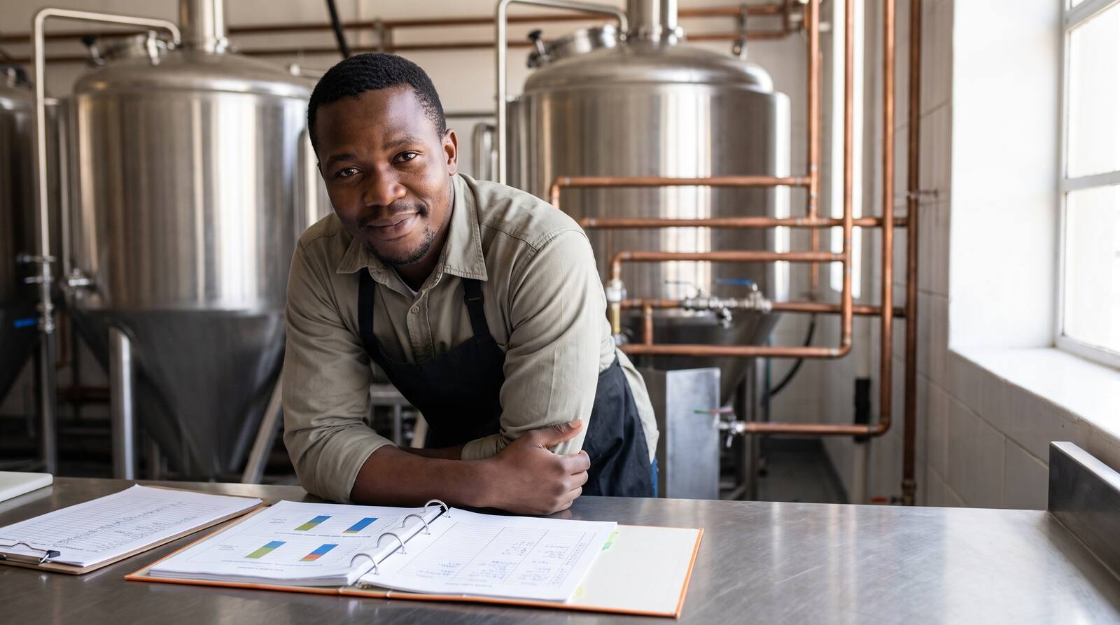 A South African business owner at work.