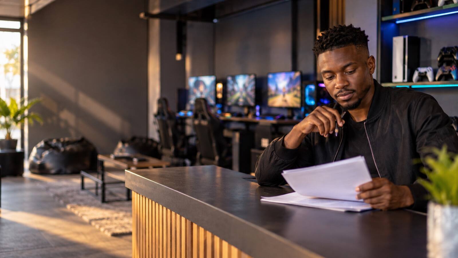 A South African business owner at work.