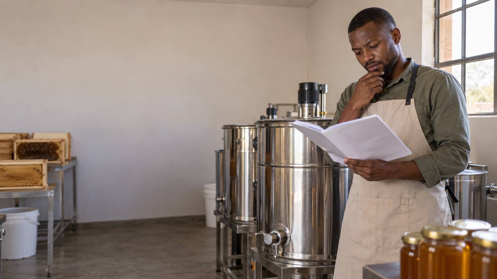 A South African business owner at work.