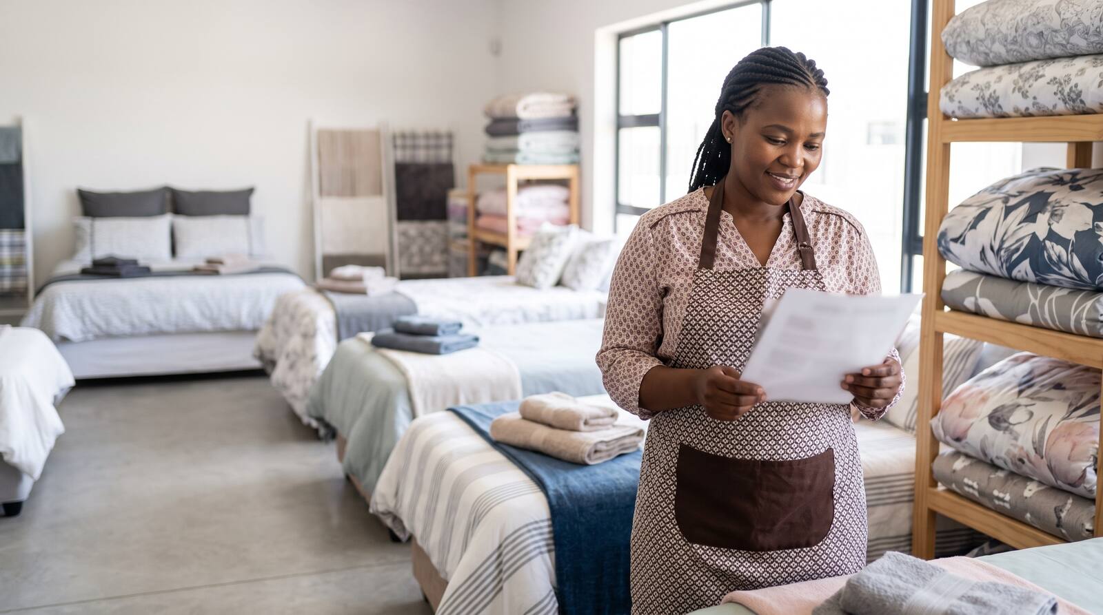 A South African business owner at work.