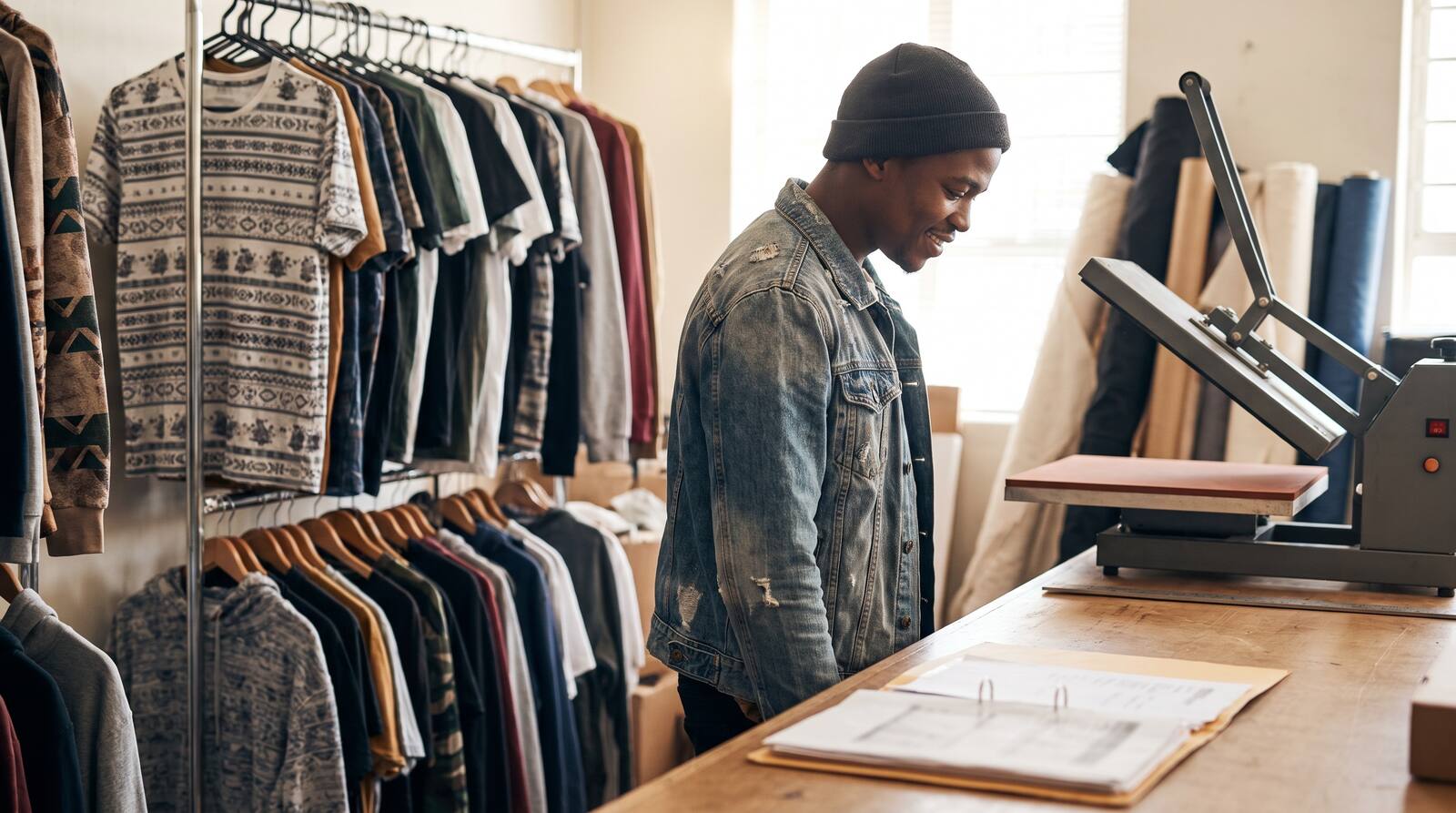 A South African business owner at work.