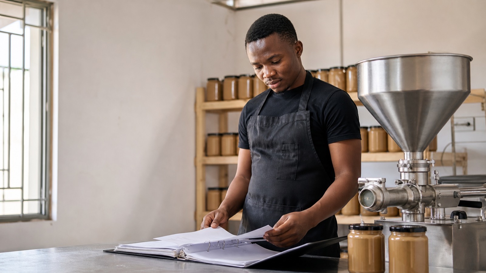 A South African business owner at work.