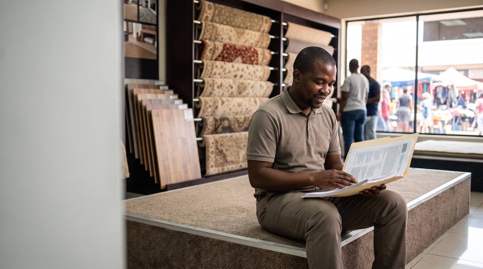A South African business owner at work.