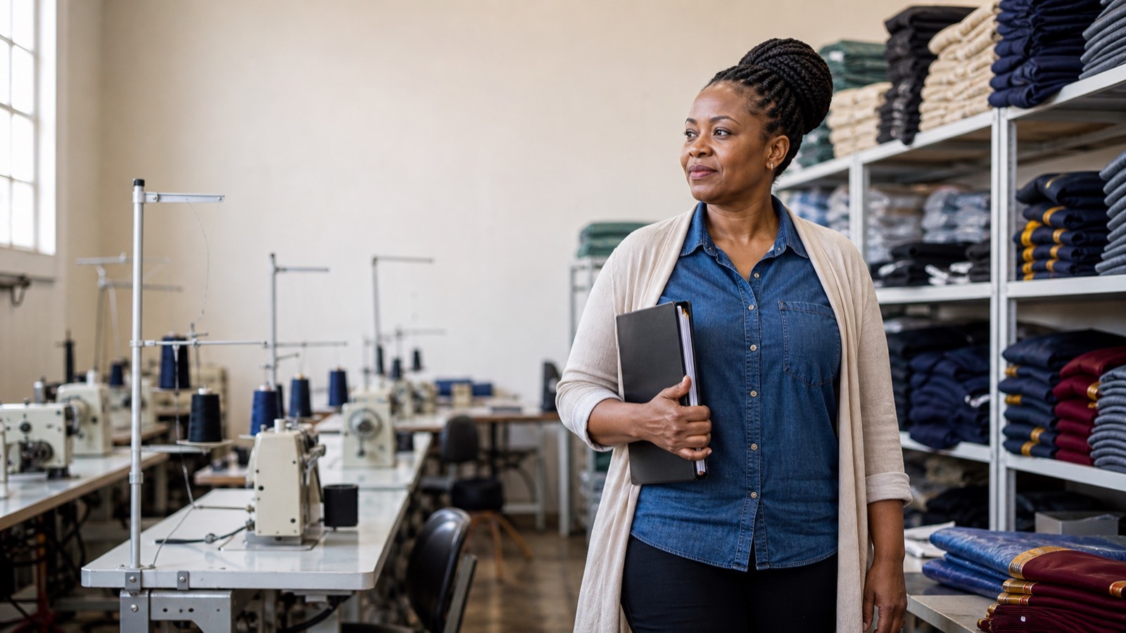 A South African business owner at work.