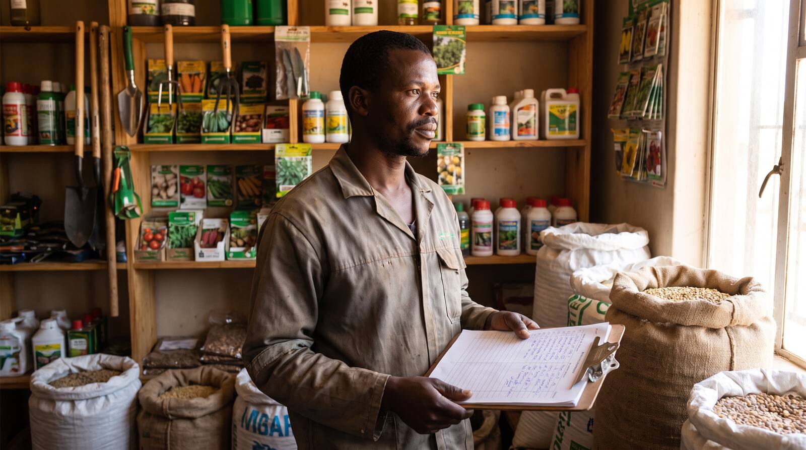 A South African business owner at work.