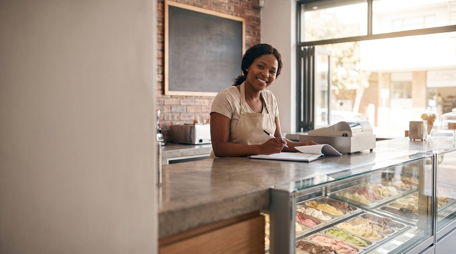 A South African business owner at work.