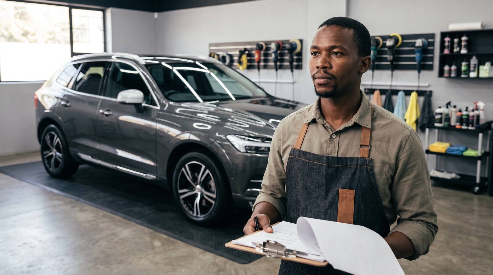 A South African business owner at work.