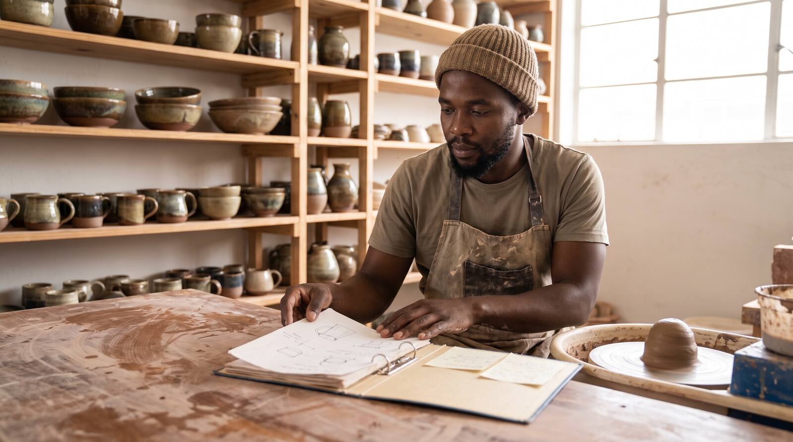 A South African business owner at work.