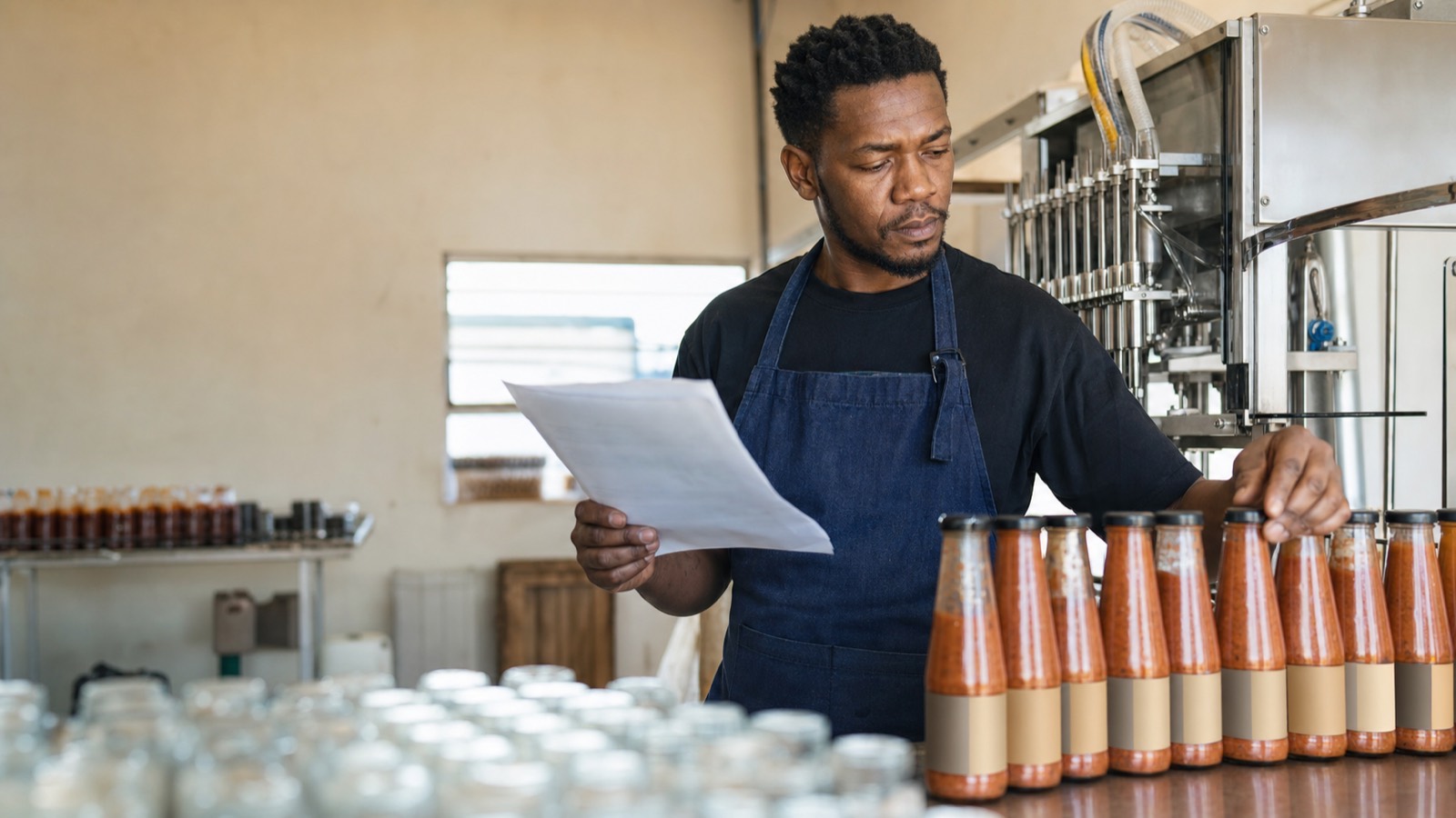 A South African business owner at work.