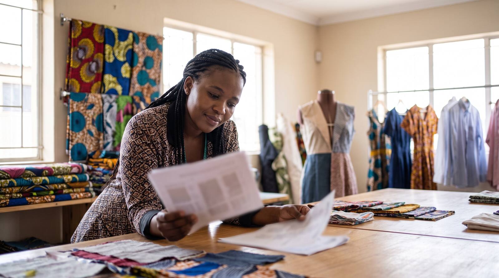 A South African business owner at work.