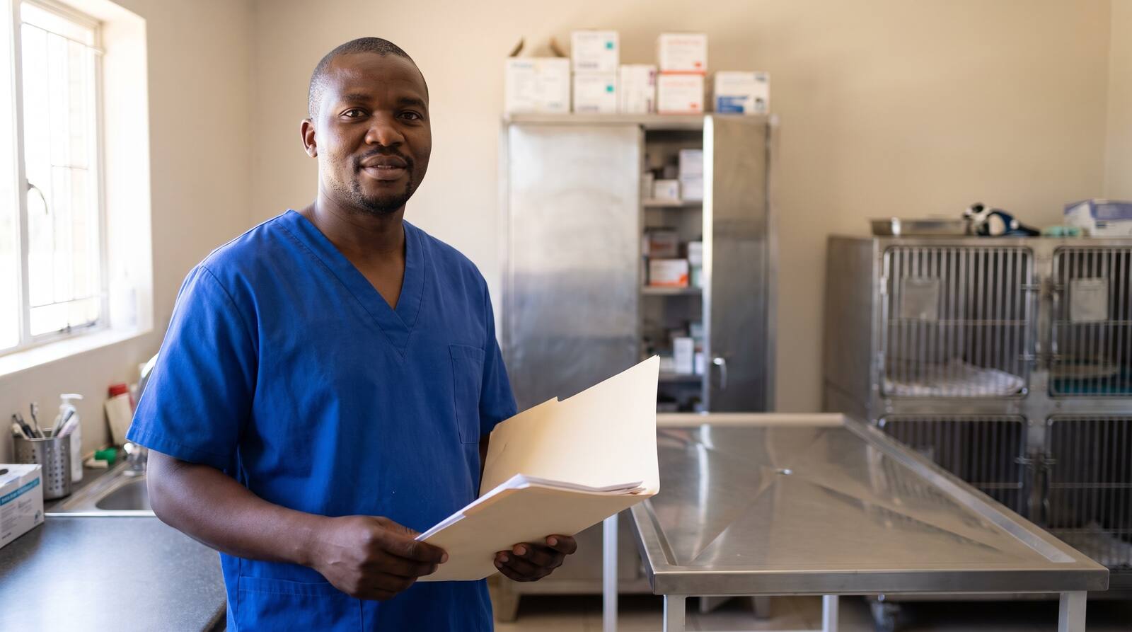 A South African business owner at work.