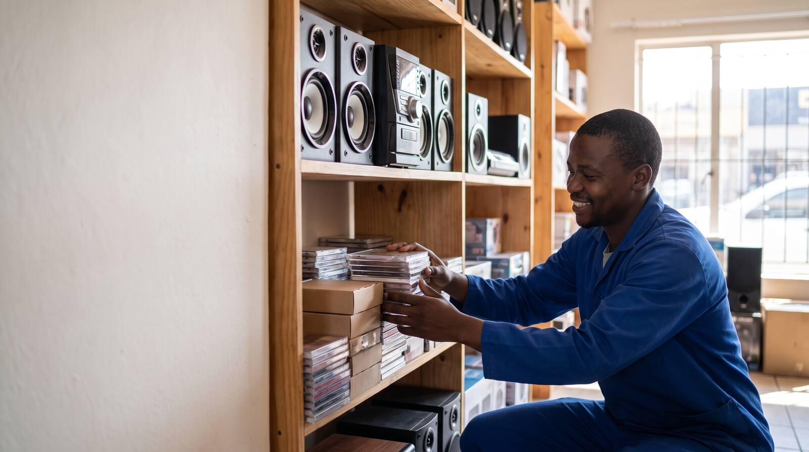 A South African business owner at work.