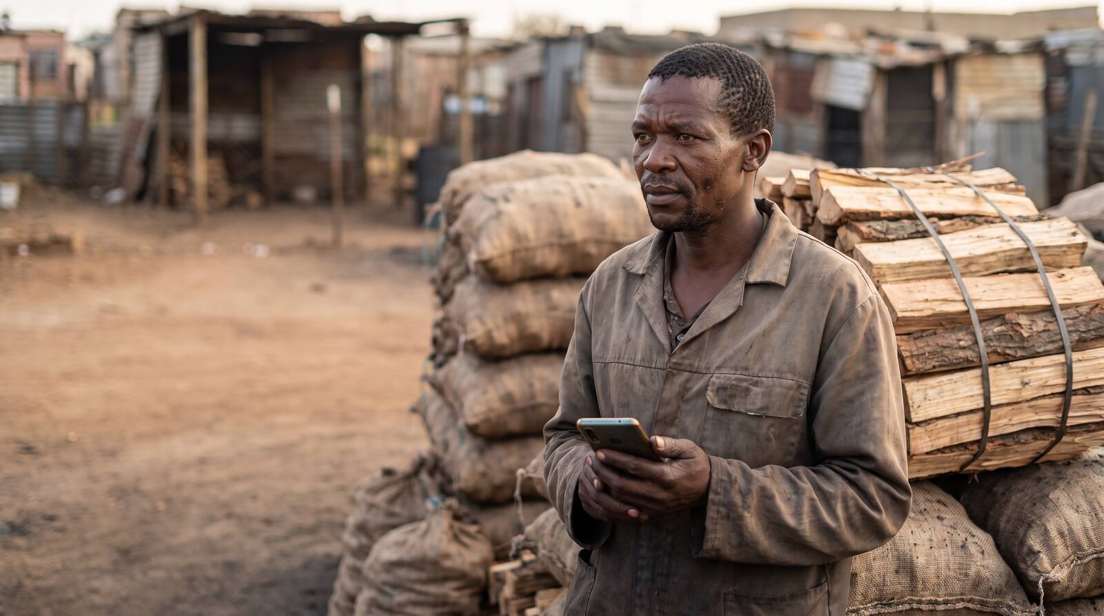 A South African business owner at work.