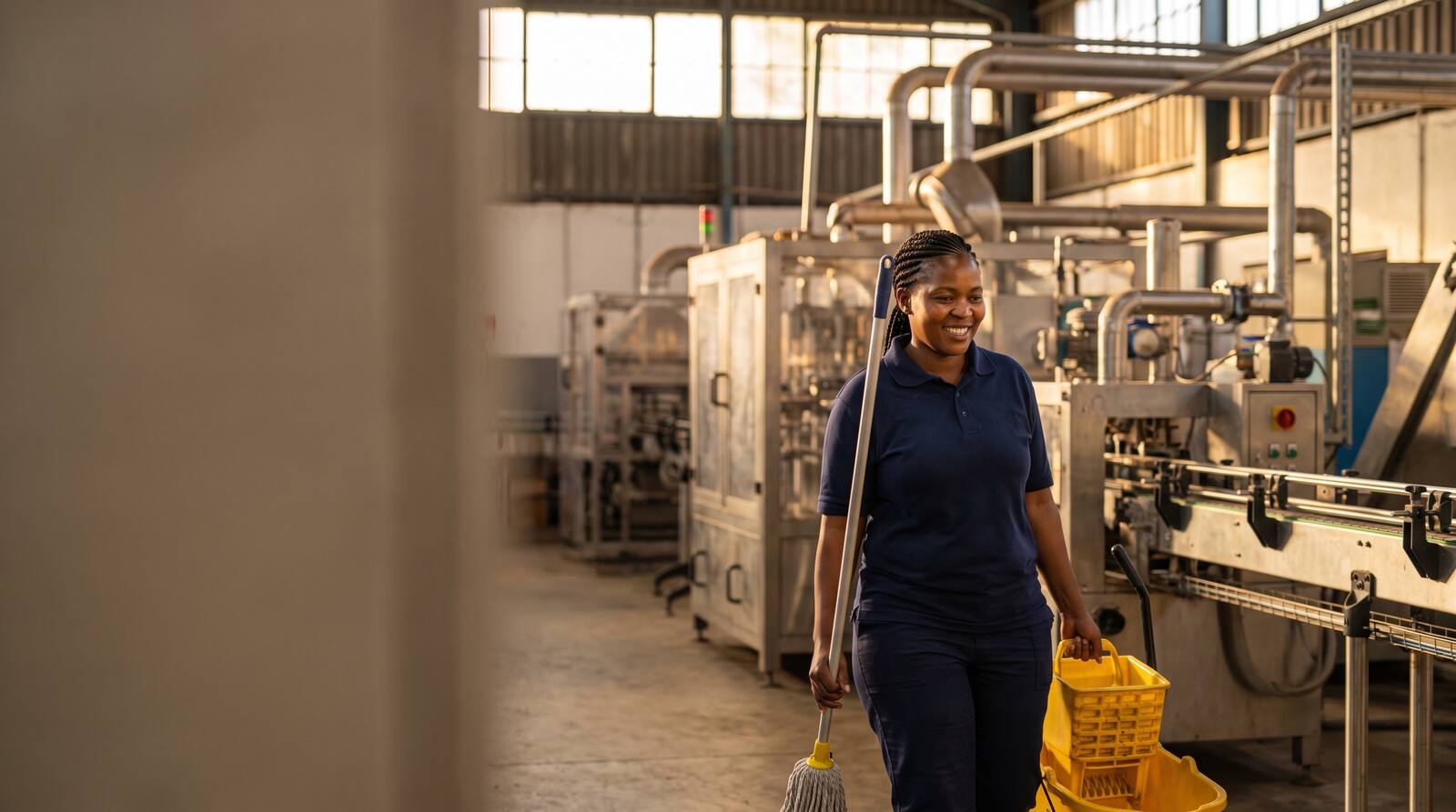 A South African business owner at work.