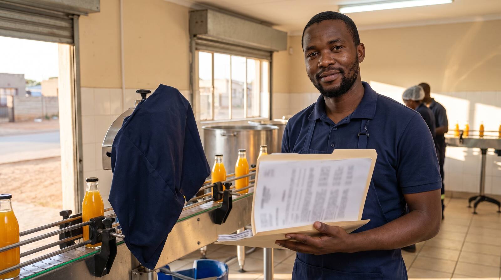 A South African business owner at work.