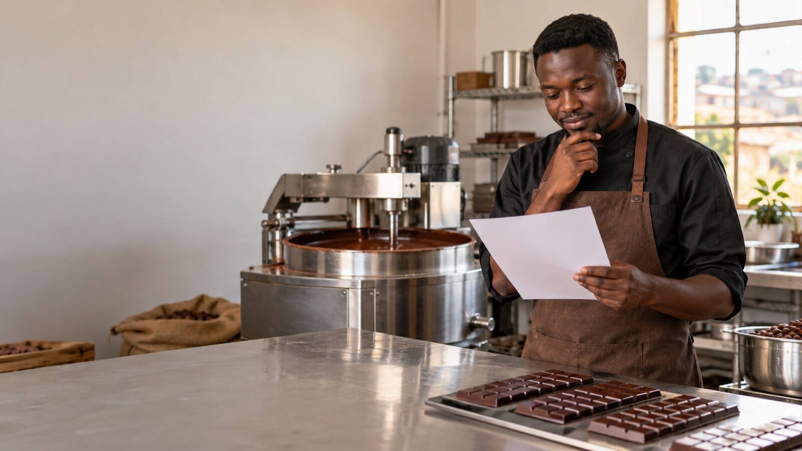 A South African business owner at work.