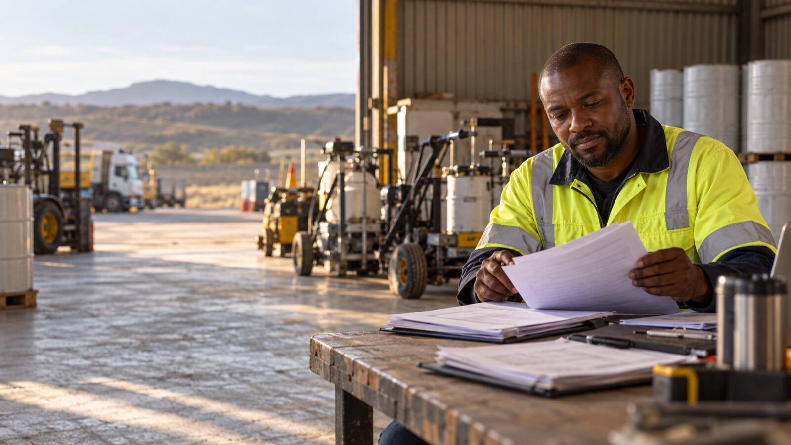 A South African business owner at work.