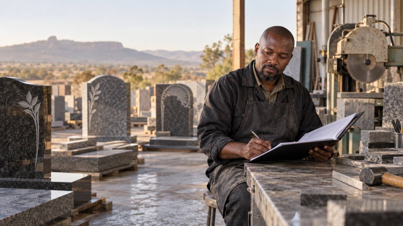 A South African business owner at work.