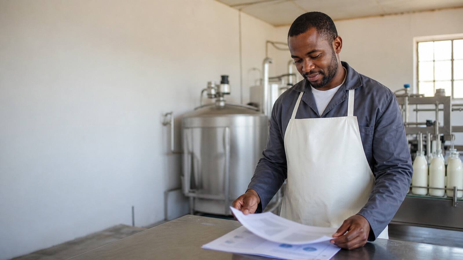 A South African business owner at work.