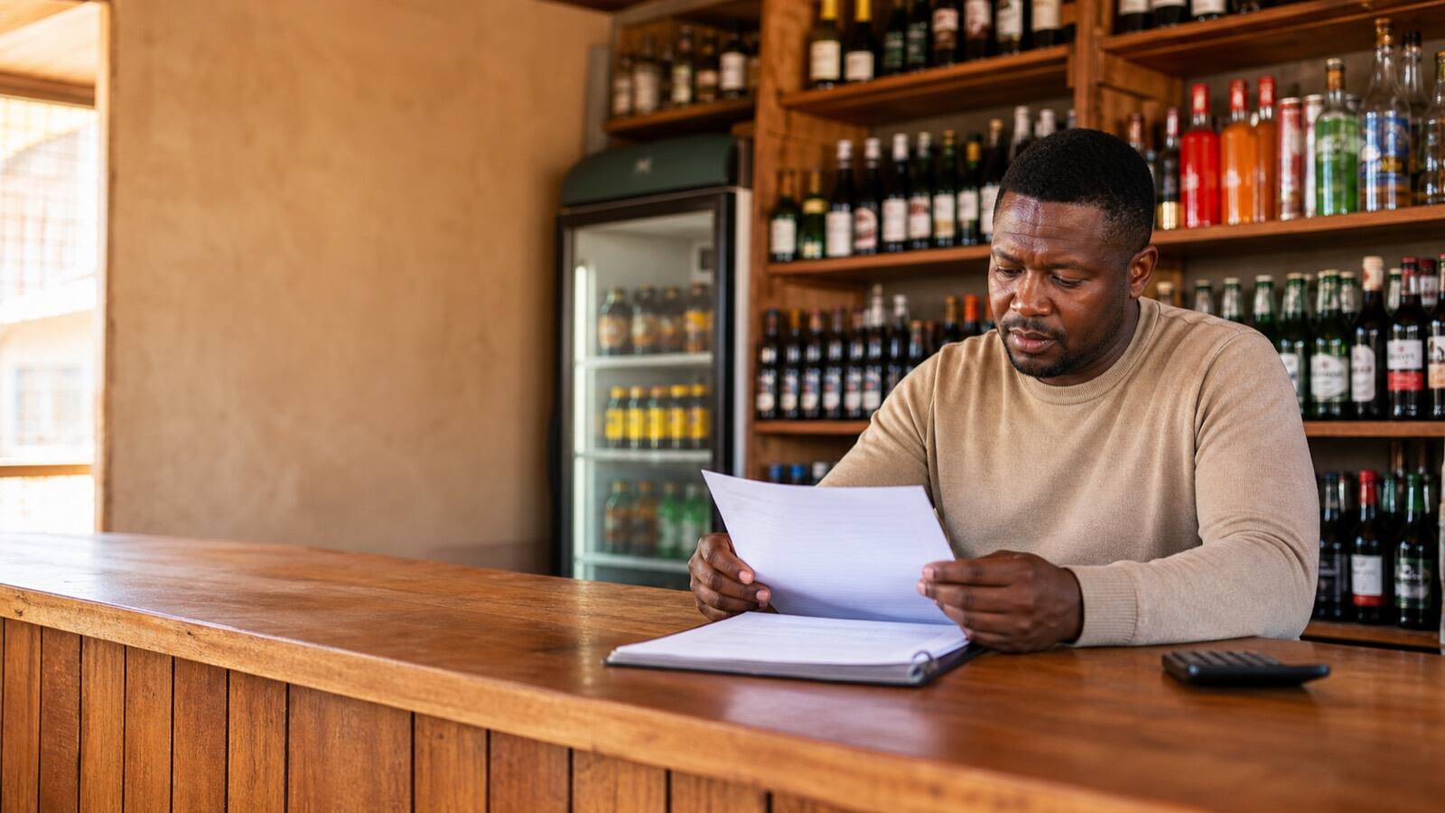 A South African business owner at work.