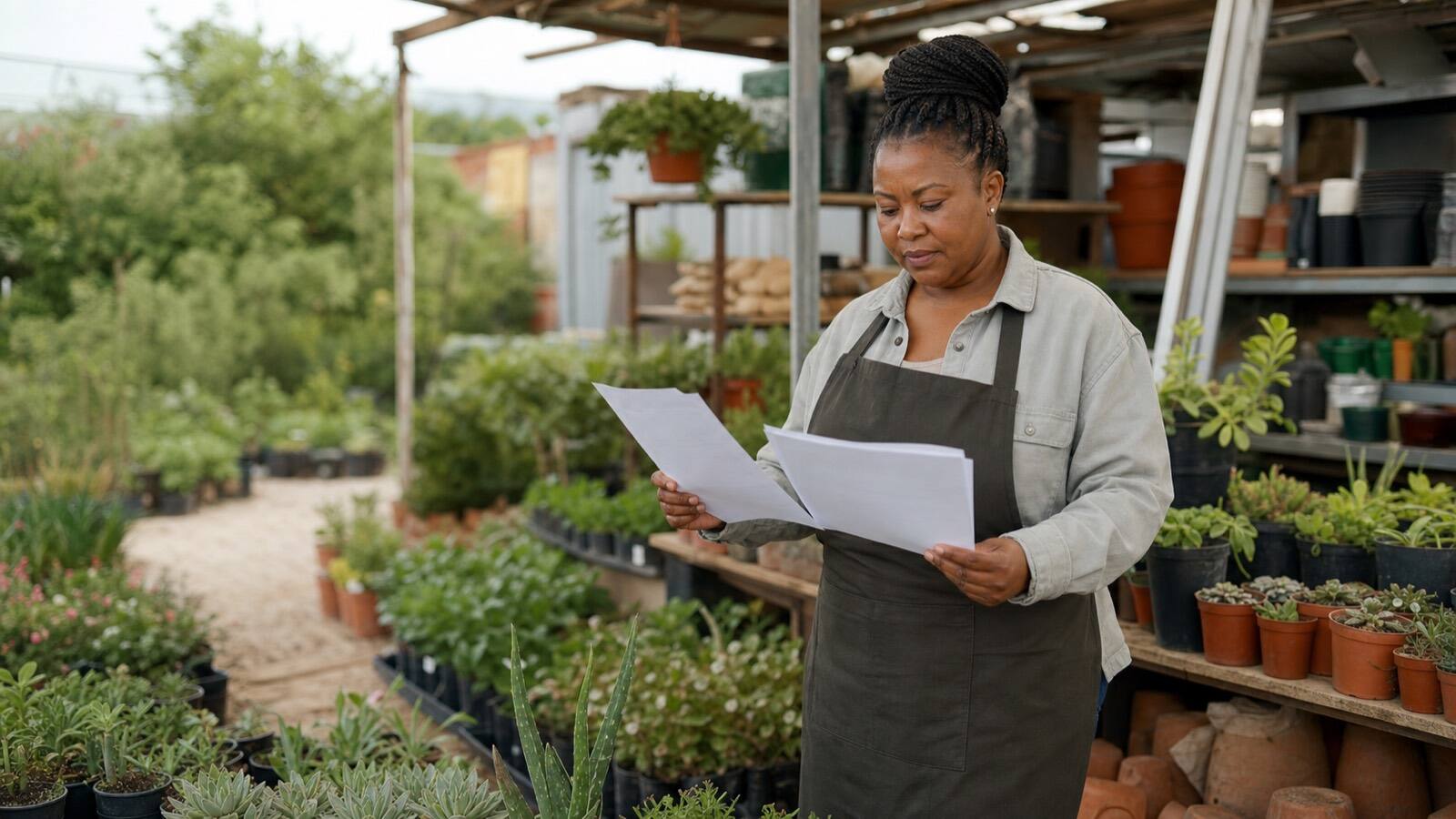 A South African business owner at work.