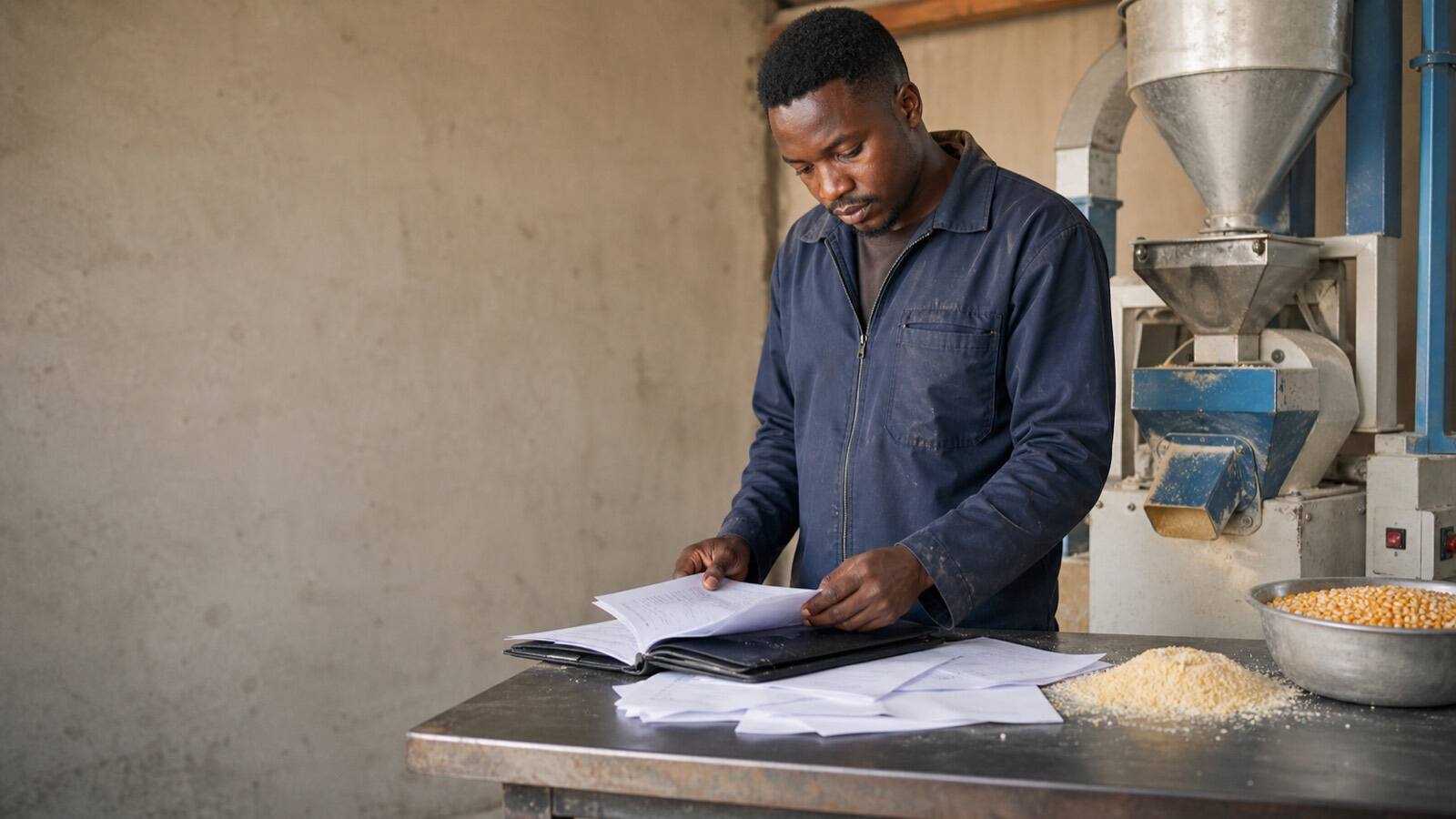 A South African business owner at work.