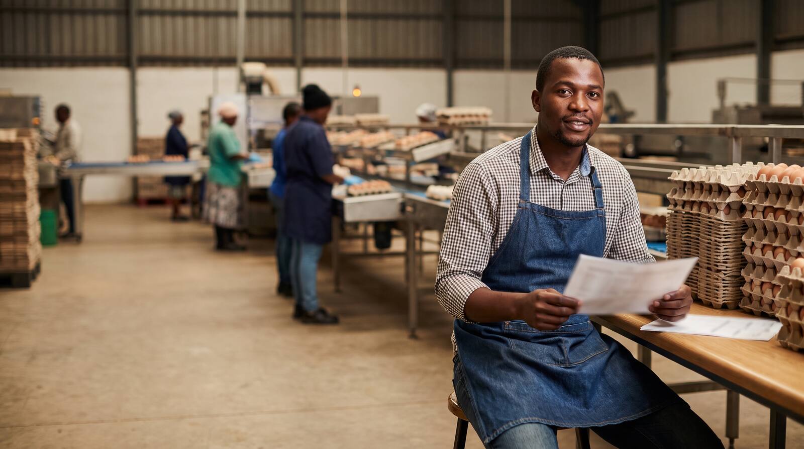 A South African business owner at work.