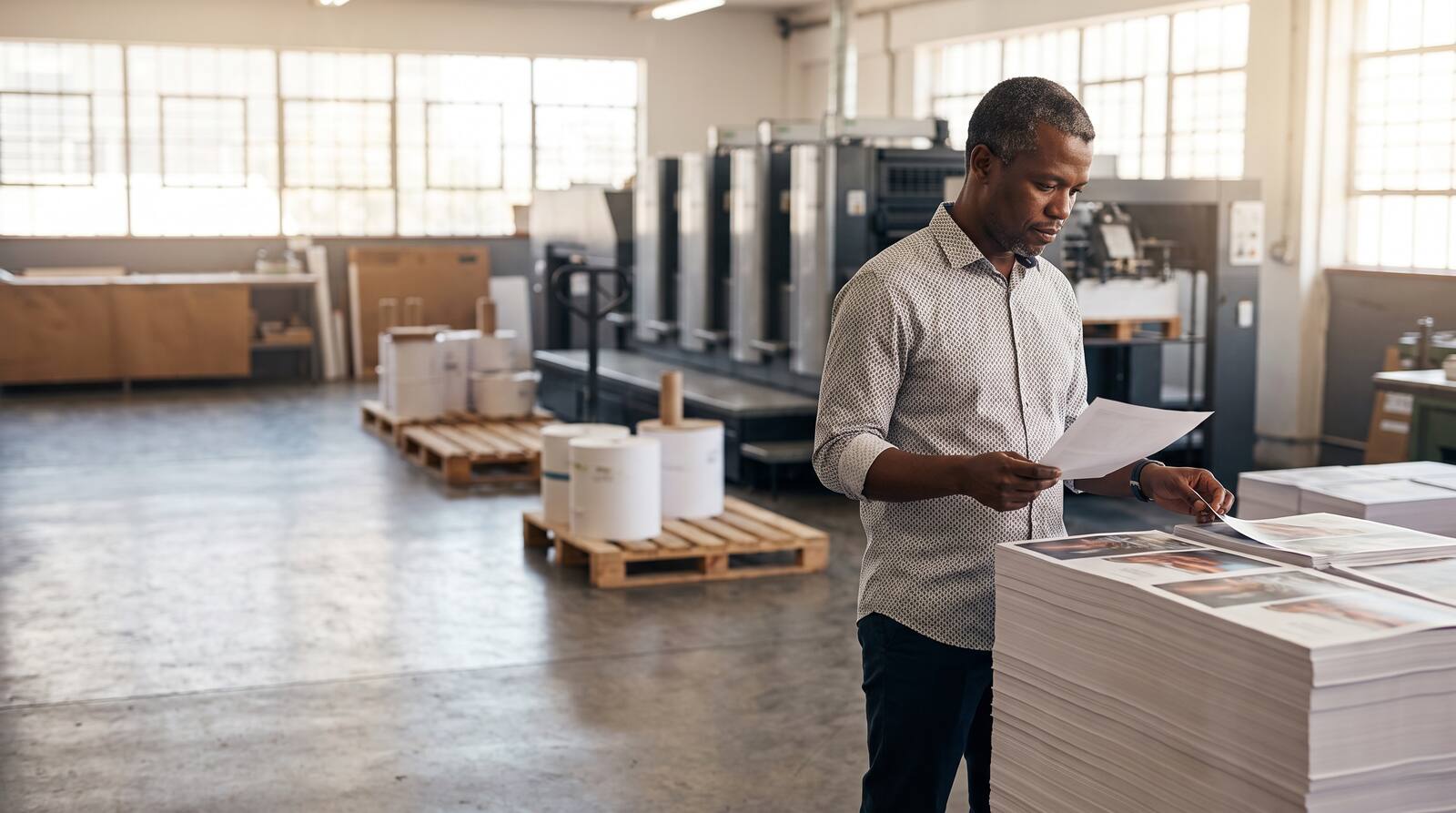 A South African business owner at work.