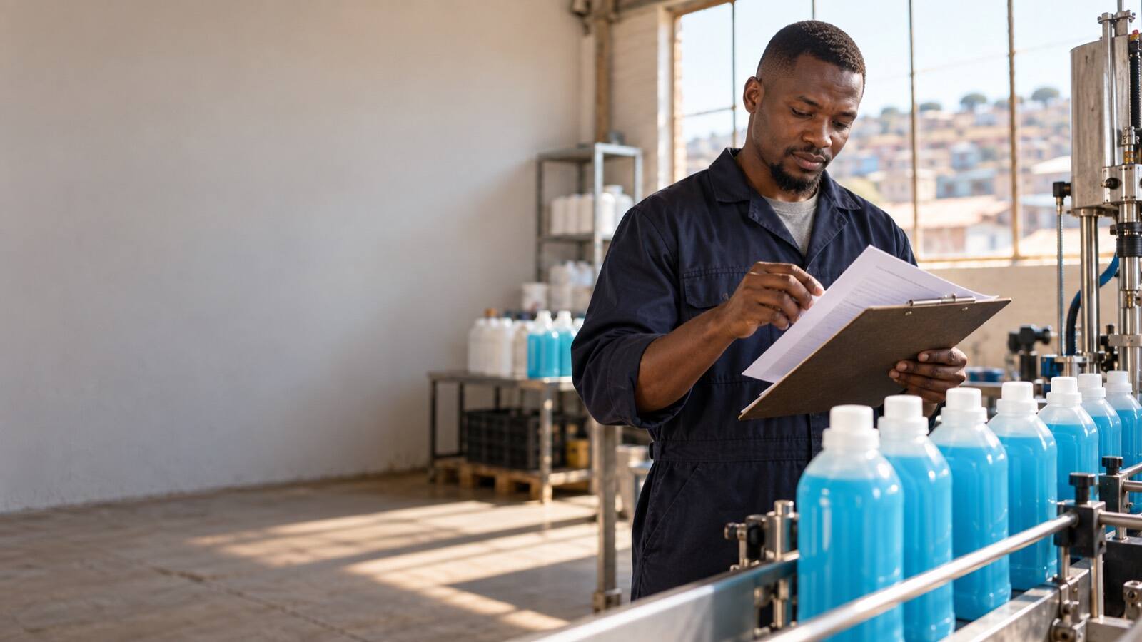 A South African business owner at work.