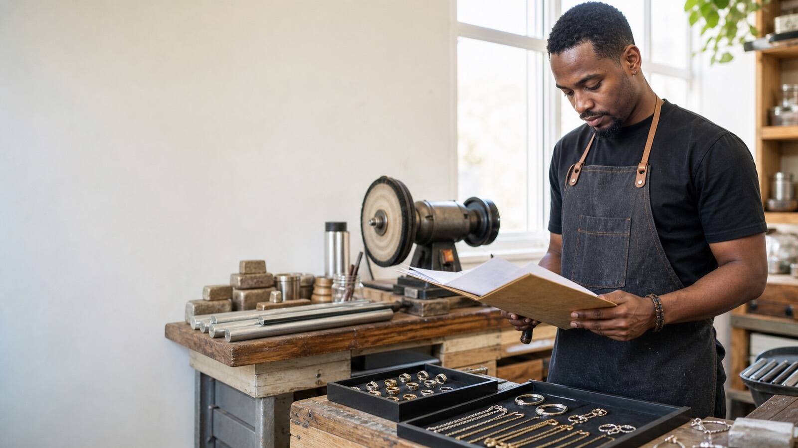 A South African business owner at work.