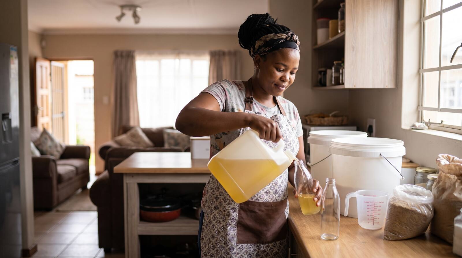 A South African business owner at work.