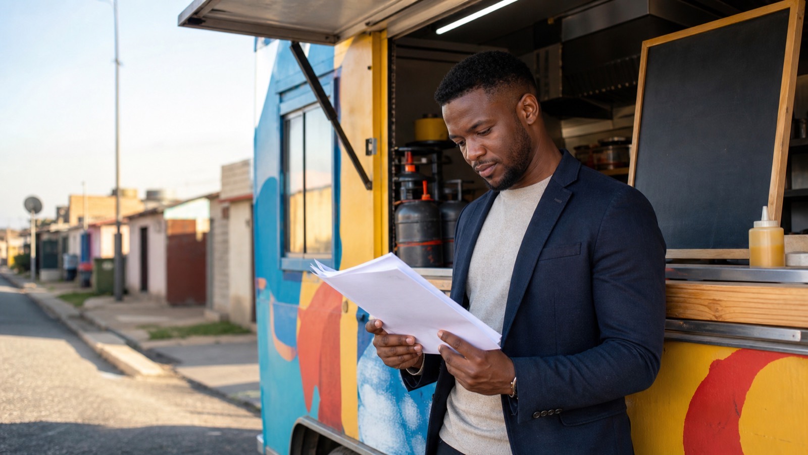 A South African business owner at work.