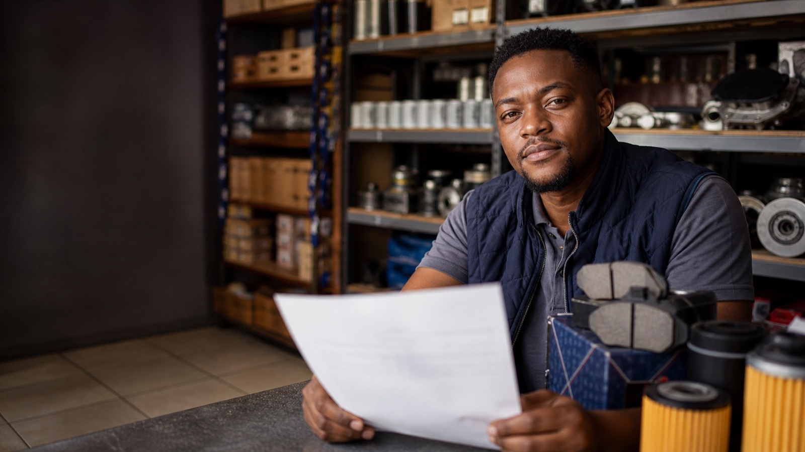 A South African business owner at work.