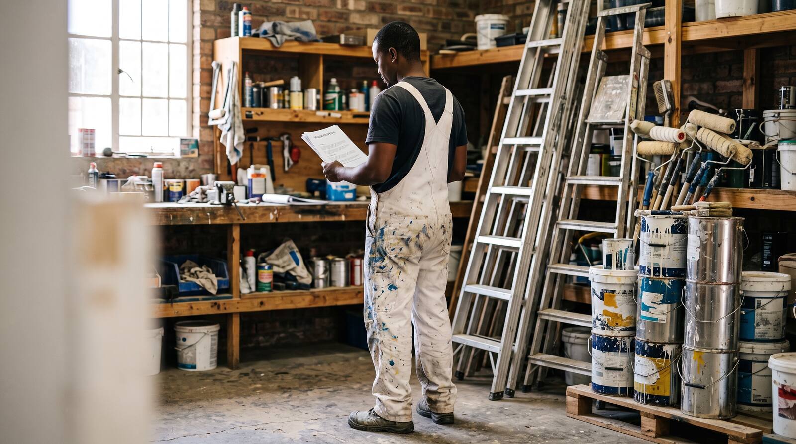 A South African business owner at work.