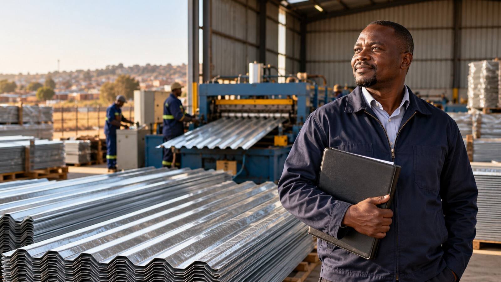 A South African business owner at work.