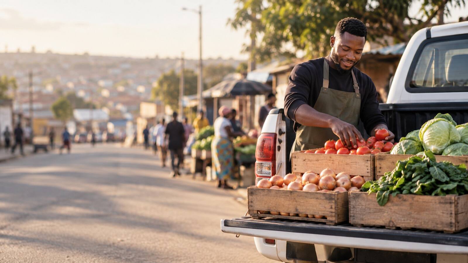 A South African business owner at work.