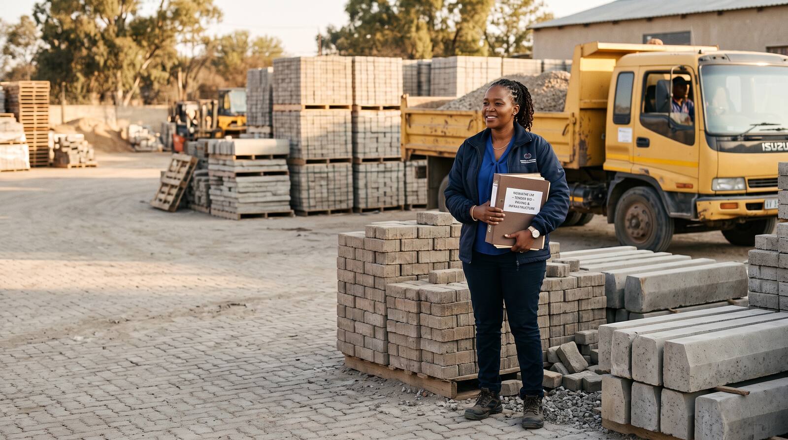A South African business owner at work.