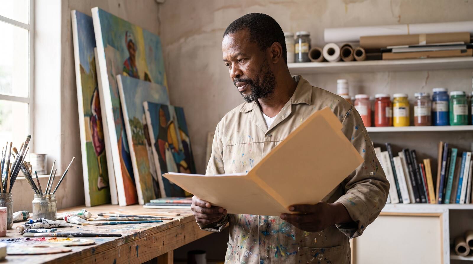 A South African business owner at work.