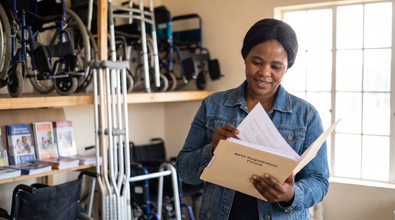 A South African business owner at work.