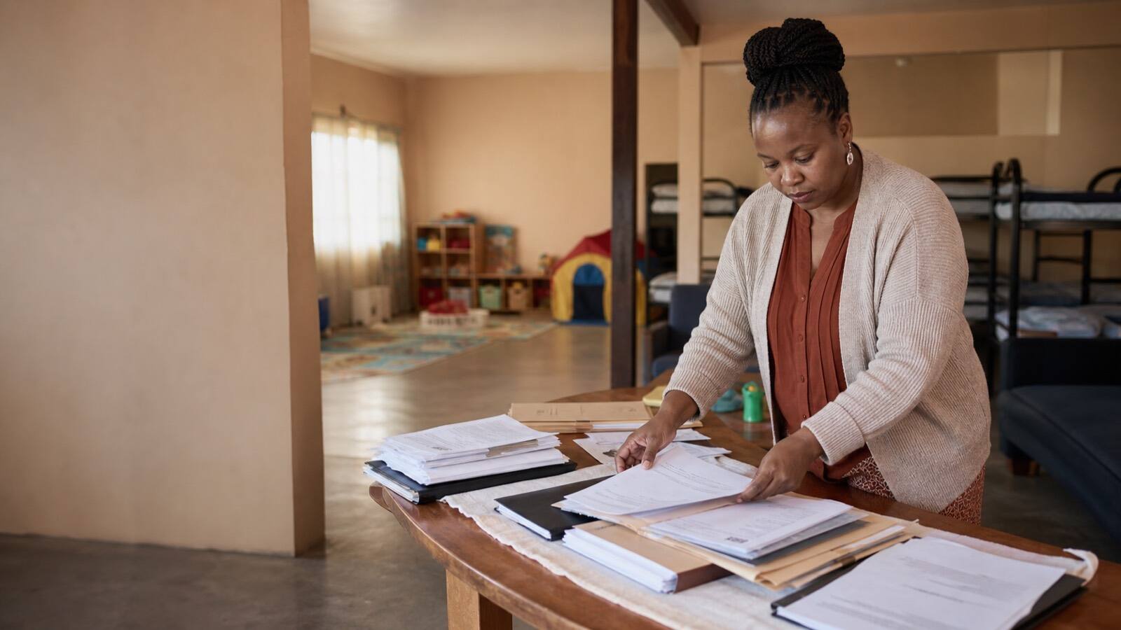 A South African business owner at work.