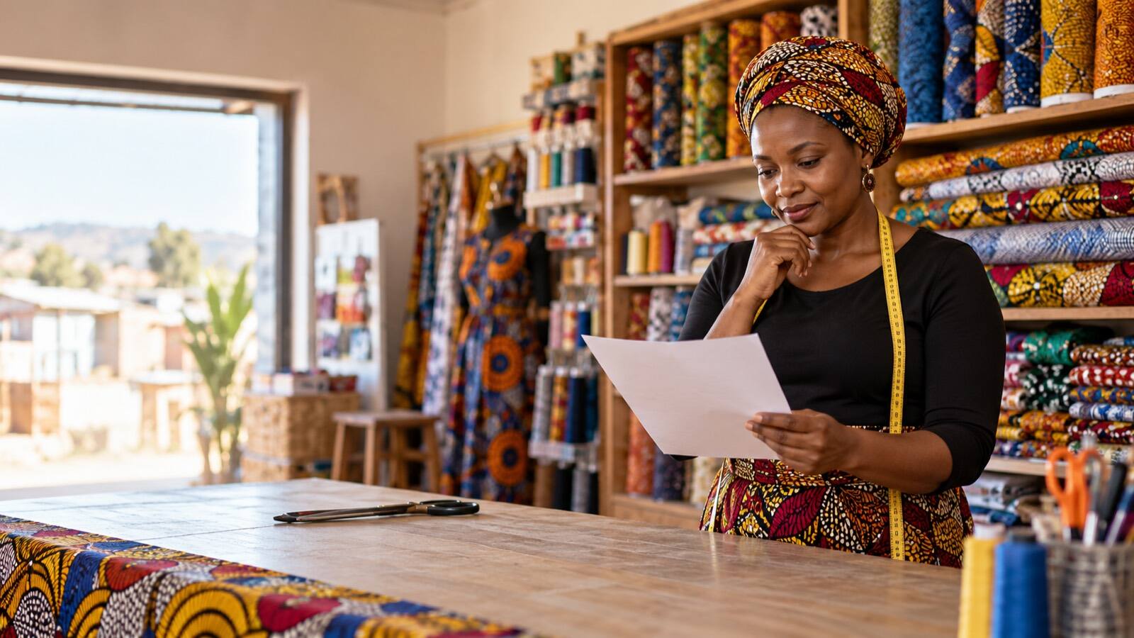 A South African business owner at work.